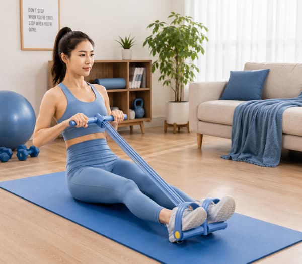 Multifunktionellt spännrep | Elastisk yogapedaldragare | Dragreducerare | Sit-up träningsutrustning | Unisex träning | Motståndsrep blå blue