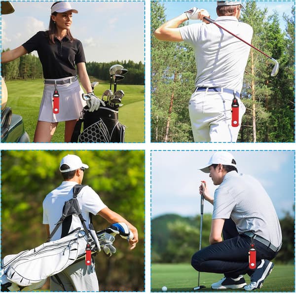 Golfbold bærepose Golf Tee Holder Pung Bærbar Neopren Golfboldholder med klips til mænd og kvinder Opbevaringsgaver