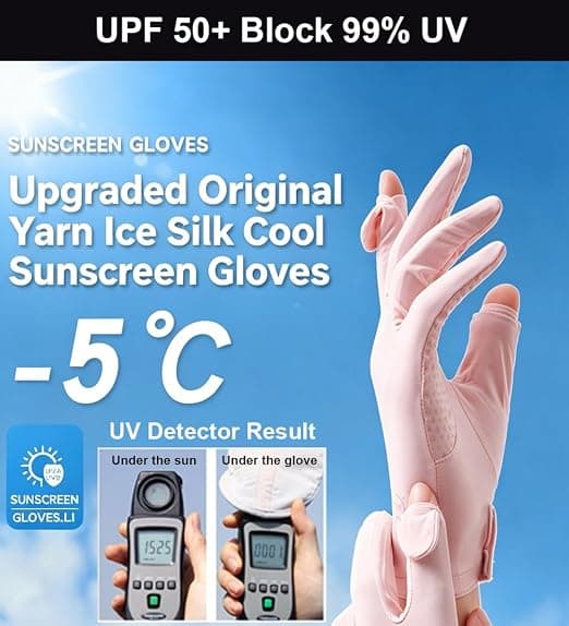 Tynde handsker Solhandsker til kvinder UV-beskyttelse Hel finger UV-handsker Kørehandsker Dame Solbeskyttelseshandsker