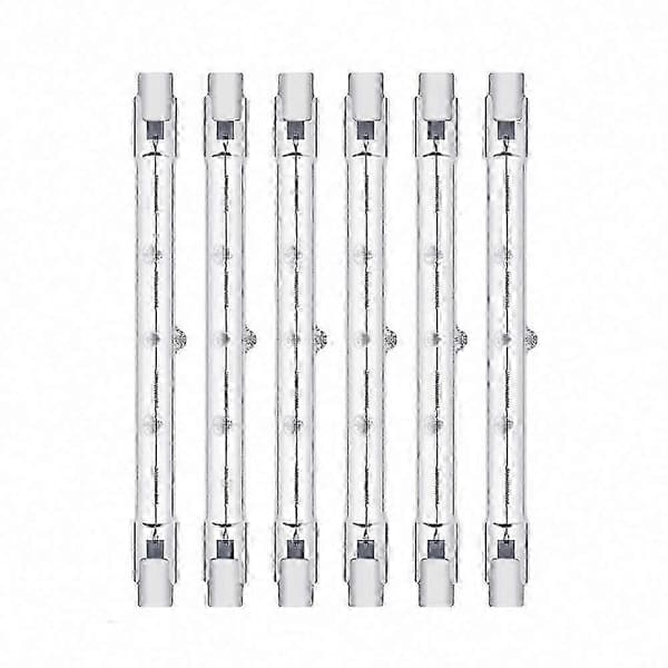 6 stk. 300W 118mm R7S dæmpbare J-type halogenpærer til arbejdsbelysning, sikkerhedsbelysning, gulvlamper