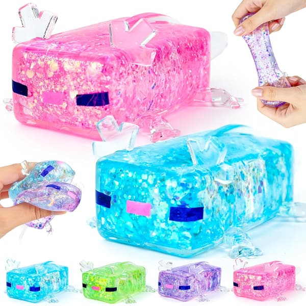 2 STK Axolotl Squishy Stresslegetøj Sødt Klemme Fidget til Angstdæmpning Bærbart Afslapningslegetøj til Børn og Voksne Kontorgave