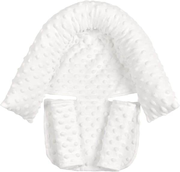 Supermyk boblefleecenakkestøtte for baby, hvit