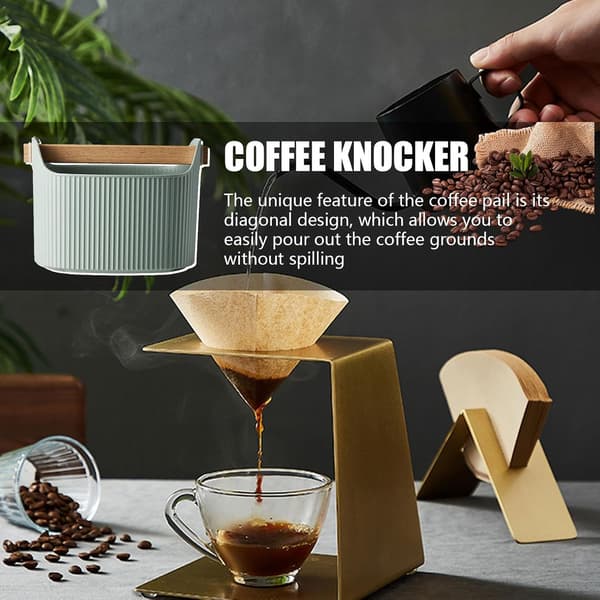 Kaffegrumsspand - Ubesværet kaffeaffaldsbeholder Alsidig kaffegrums knock box | Sømløs grumsaffald espressogrums stor kaffespand