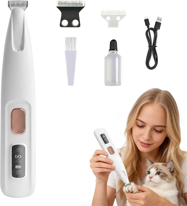 Katteklipper Katteklipper Ultra-stille præcisionselektrisk klipper Sikre og hypoallergene blade vil ikke skade din kat USB genopladelig