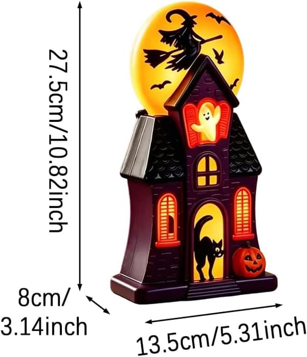 Resin Lysende Spøgelseshuse i Harpiks til Halloweenfestindretning/gaver