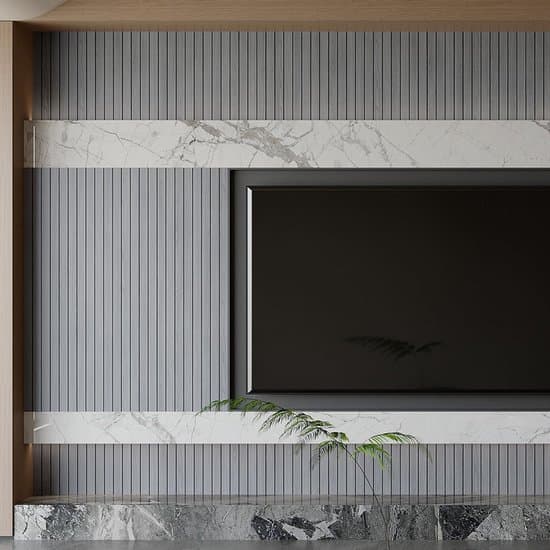 Selvklebende 3D Veggpanel – 2 Stykker – Grå Eike-look – PVC – 300 x 40 cm – For Vegger og Tak – Lyddempende