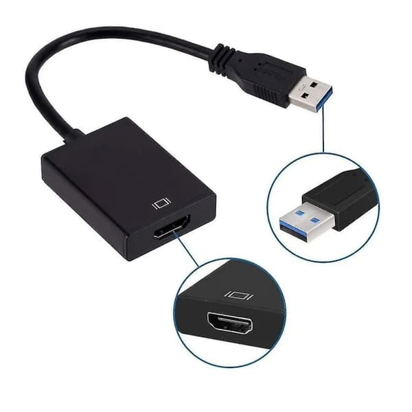 USB-HDMI-sovitin USB 3.0/2.0 - HDMI 1080p -videokaapeli