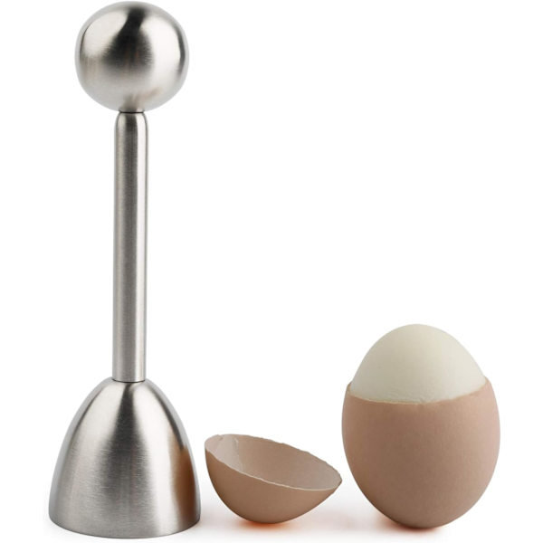 Eggekutter egnet for bløtkokte egg, skallfjerner i rustfritt stål