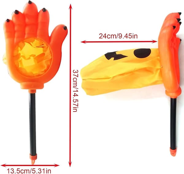 Spøgelsesklo Hånd Slikpose Halloween Godteposer Orange
