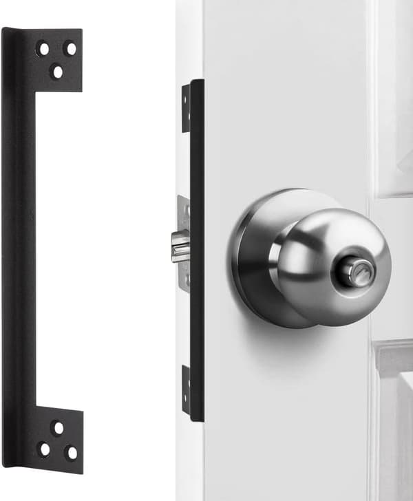 Dörrlåsskyddsplatta Utåtgående Dörrsäkerhetsskydd Dörrlåsskydd för att blockera åtkomst till dörrlåset/regel (7 tum - 1-pack)