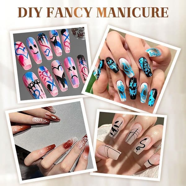 Nail Art Markers med Fin Spets - Nageldesign i 12 Färger