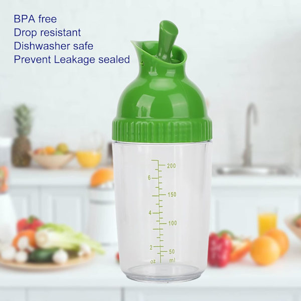Salaattikastikepullo 200ml/7.03 oz Salaattikastikepullo Kastikepullo Mausteseos Maustepullo Kaatonokalla Green