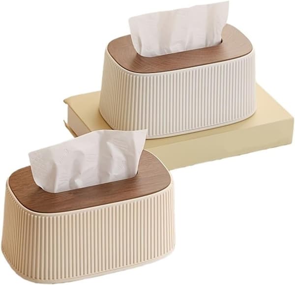 Automatisk lyftfjäderpappershållare för sovrum och vardagsrum (beige)