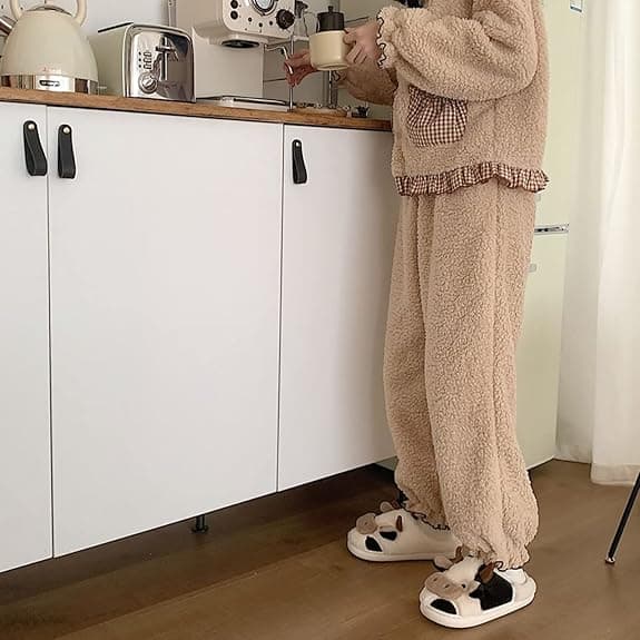 Kvinders plys ko-sko søde bomuldsdyr-tema hjemmesko fluffy plys hjemmesko til piger. 40-41