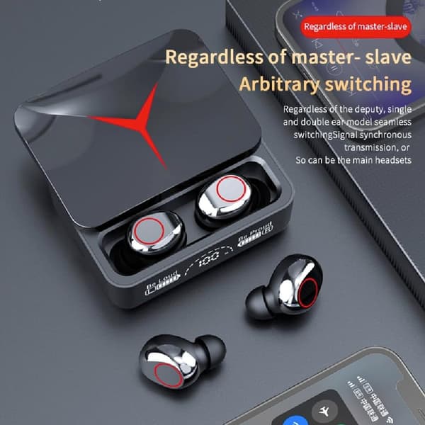 TWS M90 Pro True Wireless hörlurar med touchkontroll och lång batteritid.