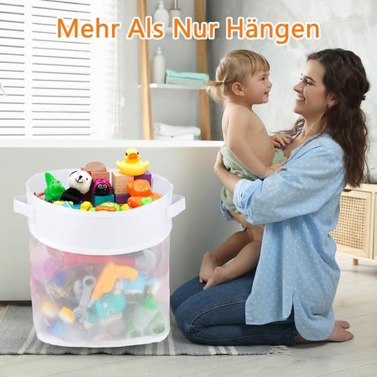 Badelegetøjsopbevaringsnet - Netpose med 16 liters kapacitet - Moderne og minimalistisk design - Til familier - Opbevaringspose - Neutral
