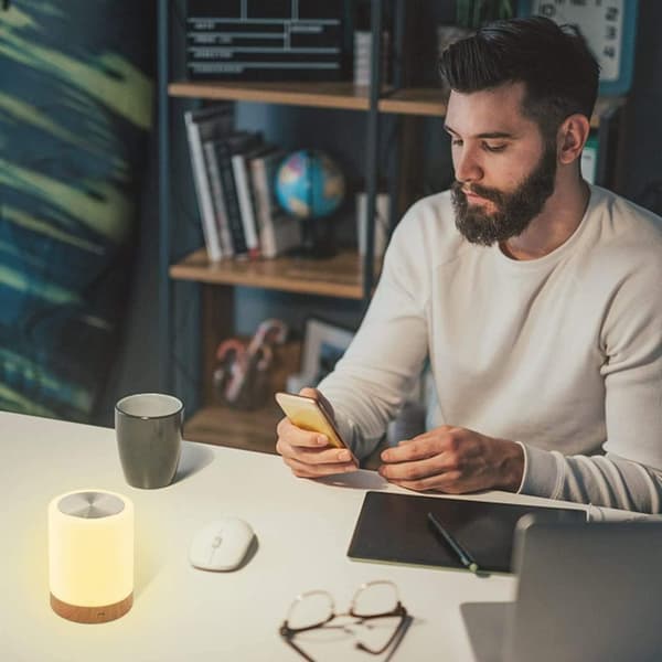 Natlampe Touch Lampe til Soveværelser Stue Bærbare Bordlamper med Genopladeligt Internt Batteri Dæmpbart Varmt Hvidt Lys