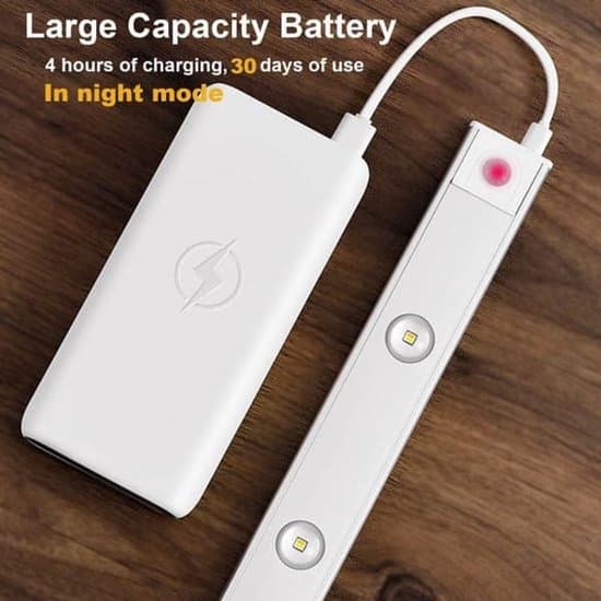 LED Skapbelysning-Trådløs-Bevegelsessensor-Magnetisk-Oppladbar-3 Lysmoduser-Dimbar-2-Pakning