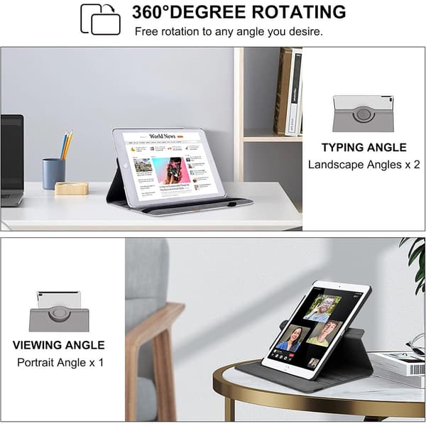 Roterende deksel til iPad Air 2 - 360 graders roterende stativdeksel