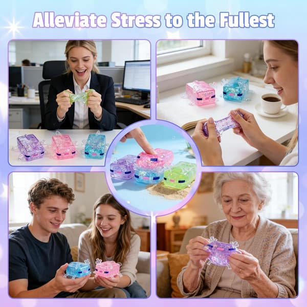 2 STK Axolotl Squishy Stresslegetøj Sødt Klemme Fidget til Angstdæmpning Bærbart Afslapningslegetøj til Børn og Voksne Kontorgave