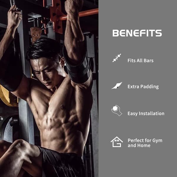 Hengende magestropper for pull up-stang, treningsstudio magestropper for arm pull up-trening, støtte for kne- og benløft