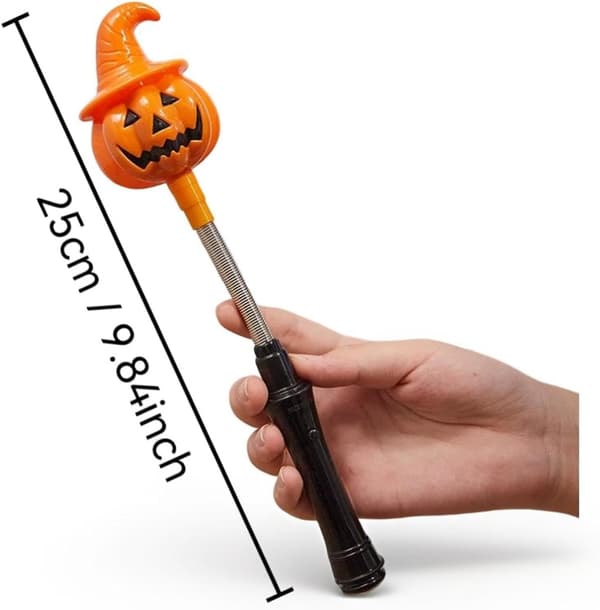 5 STK Halloween Lysende Lyspinde Græskar Spøgelse LED Tryllestave Glødepinde Festartikler til Børn Nemme at Bruge Ferie Glødelegetøj 5 Farver