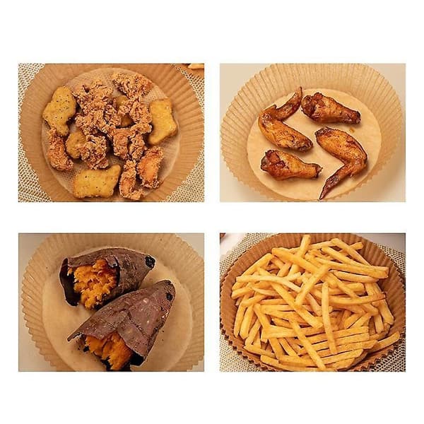 Rund 100-pack Air Fryer Papper för Airfryer 20 x 20 cm