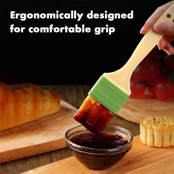 3 stk. penselsett for baking og grilling, matpensel for marinader, sauser, eggvask, smør, BBQ-pensler