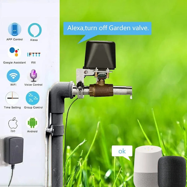 Bluetooth smart vattenventil avstängning kontrollerad vattenventil Smart bluetooth vattenventil för trädgårdsbevattning