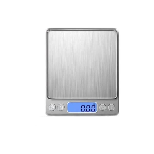Elektronisk køkkenvægt 2000g/1g LCD rustfrit stål 6 enheder tarafunktion multifunktionel madvægt