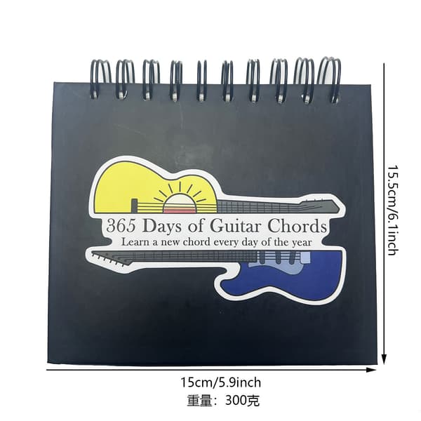 25-26 The Original 365 dagar med gitarrackordkalender - Månatlig skrivbordskalender