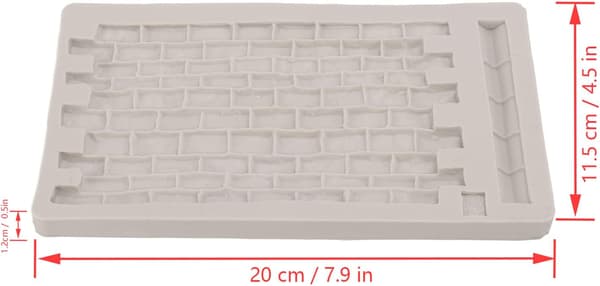 Fondant Impression Mat Silikon Tegelvägg Mönster Spetsmatta Silikonavtrycksform Sugarcraft Bröllopstårta Dekorationsverktyg Choklad Socker Bakning