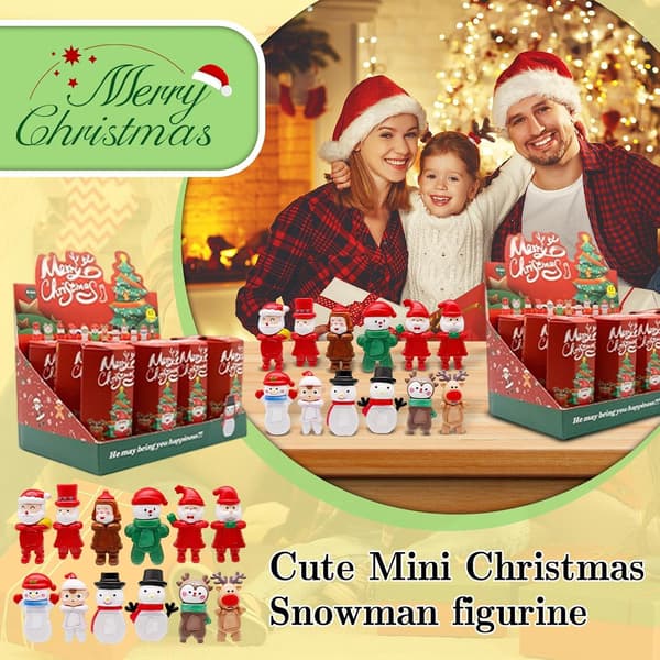 2026 Jule blind box julekalender 12 miniature julepynt DIY julescene sæt