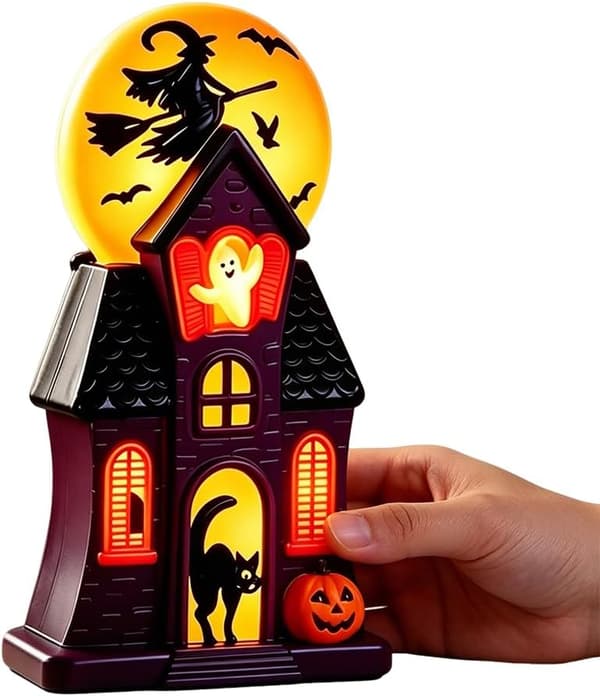 Resin Lysende Spøgelseshuse i Harpiks til Halloweenfestindretning/gaver