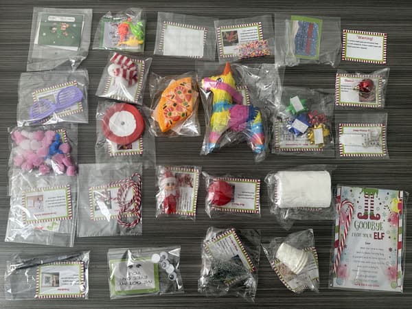 24-dages julekalender: Mini pyramidegenstande, mini piñatas og nedtællingsgaver til julebegivenheder.