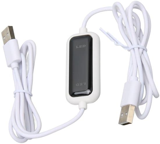 USB-dataoverføringskabel - Plug-and-Play PC-overføringskabel - Rask overføring mellom Windows-PC-er - 1 enhet - Svart (hjemmebruk)