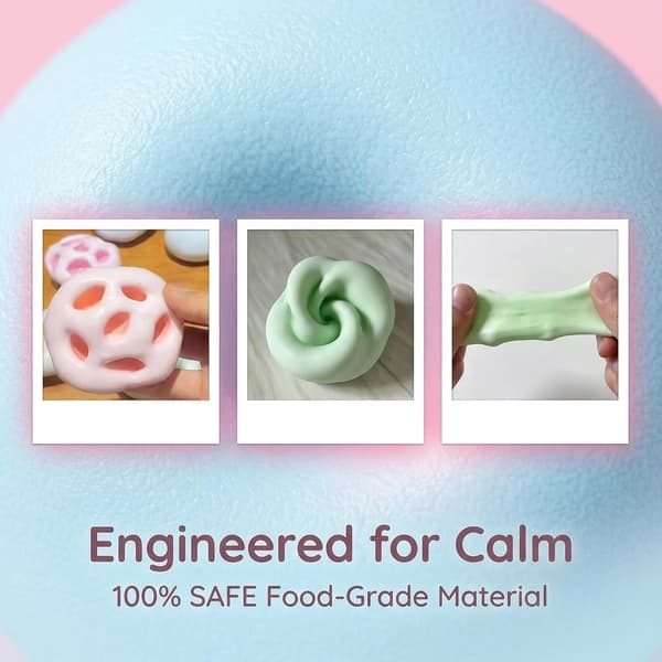 5 stk. formbar squishy stressbold - vakuumfyldbart sensorisk fidgetlegetøj til voksne og børn, blødt elastisk klemmelegetøj til angstlindring, beroligende fødselsdagsgave