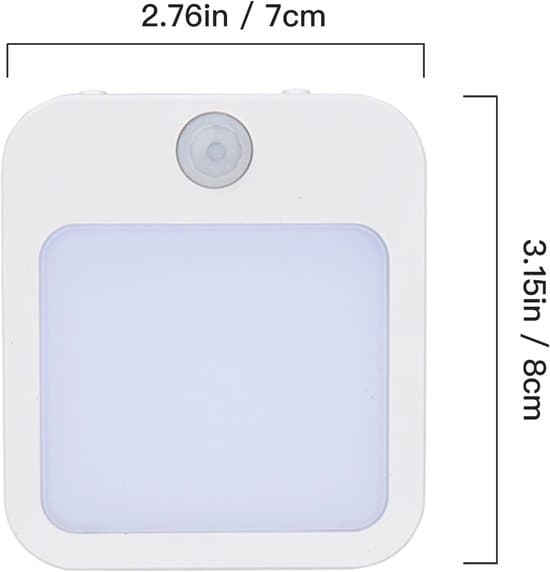 2 x stikkontaktlampe med bevægelsessensor – plug-in LED-lampe – Natlys - varmt lys – dæmpbar