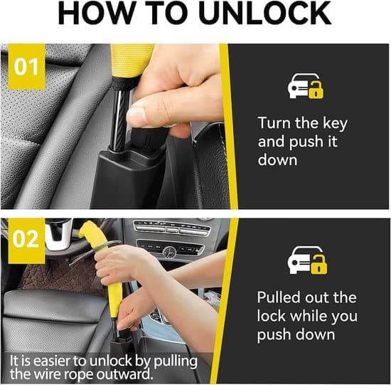 Belt-Lock ratlås – Rotarylock ratlås – Forhindrer biltyveri – Til biler / lastbiler / varevogne / busser – Ratlås