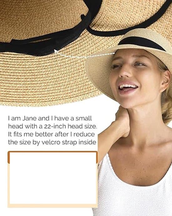 Hat - Dame Solhat til Stranden - UV UPF 80+ - Sammenfoldelig Rejse Skygge - Sommer - UV Hat - Råhvid