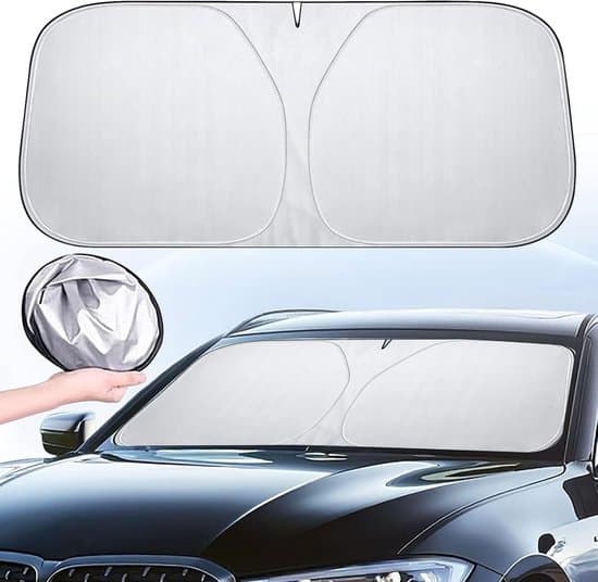 Bilsolskydd med UV-skydd – Vikbar värmeisolerande vindruta 142×80 cm