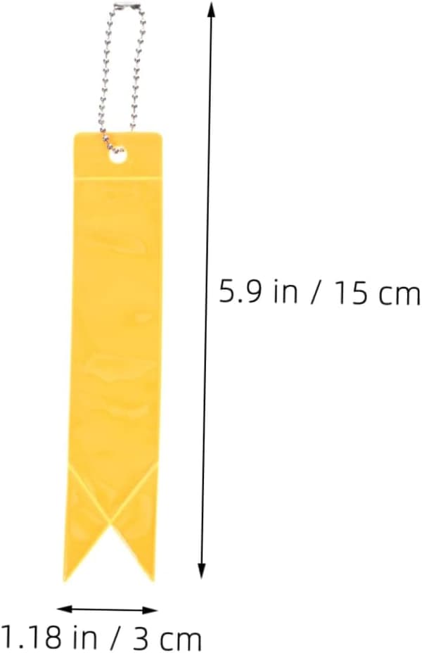 10 stk. Tilfældig farve Reflekterende Nøgleringe PVC Stropper Natglød for Høj Synlighed Stilfuldt Nøglering Tilbehør Fluorescerende