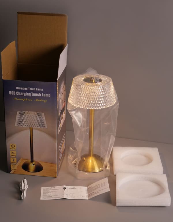 LED nattlys med USB-kabel berøringskontrollsensor for trinnløs dimming retro dekorativ omgivelsesbelysning.