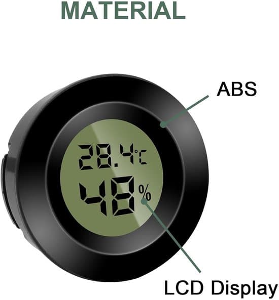 Termometer - Digitalt Termometer - Mini Digitalt Indendørs Rumtermometer - LCD Digital Hygrometer - Temperatur- og Fugtighedsmåler til Hjemmet - Sort - 2 STK