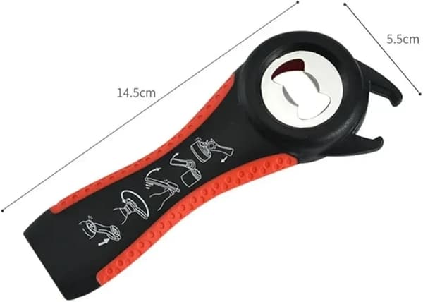 Monitoiminen 5-in-1 olutpullonavaaja keittiön olutkorkin pyörivä pullonavaaja keittiötyökalu