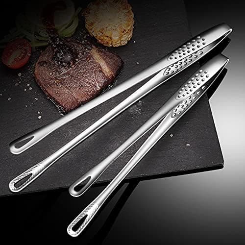 2 grilltænger (28 cm og 24 cm) – Grillredskab lavet af rustfrit stål af høj kvalitet
