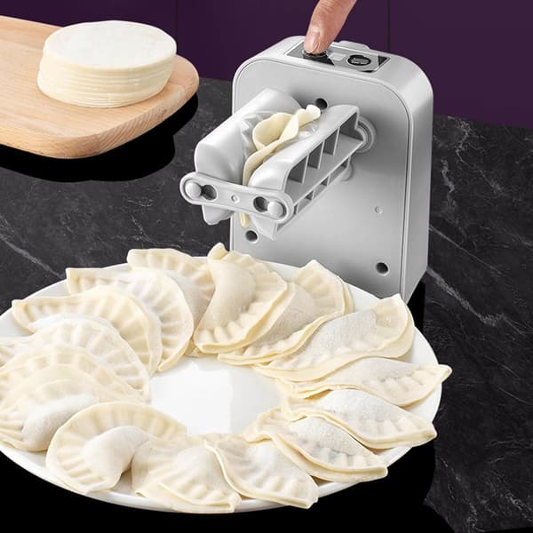 Elektrisk Dumpling Maker Maskine Automatisk Dumpling Maker Presse Wonton Maker Pie Maker Køkkenredskaber Køkkenudstyr og Tilbehør (Grå)