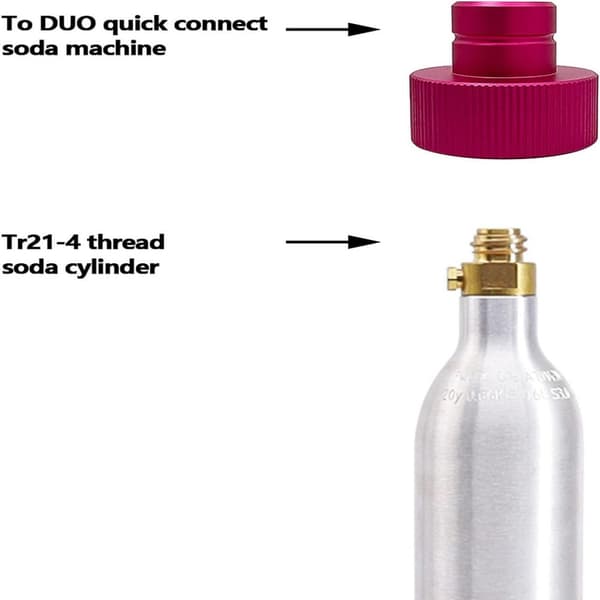 CO2-adapter CO2-sylinderadapter Profesjonell direkte erstatning hurtigkoblinger for Sodas Maker-tilbehør purple