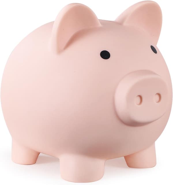 Uknuselig sparegris i plast for jenter og gutter (1 stk rosa) sparegris rosa