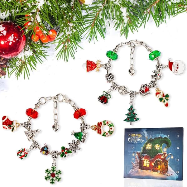 Julnedräkning Adventskalender Armband 2026 för Barn Flickor Present